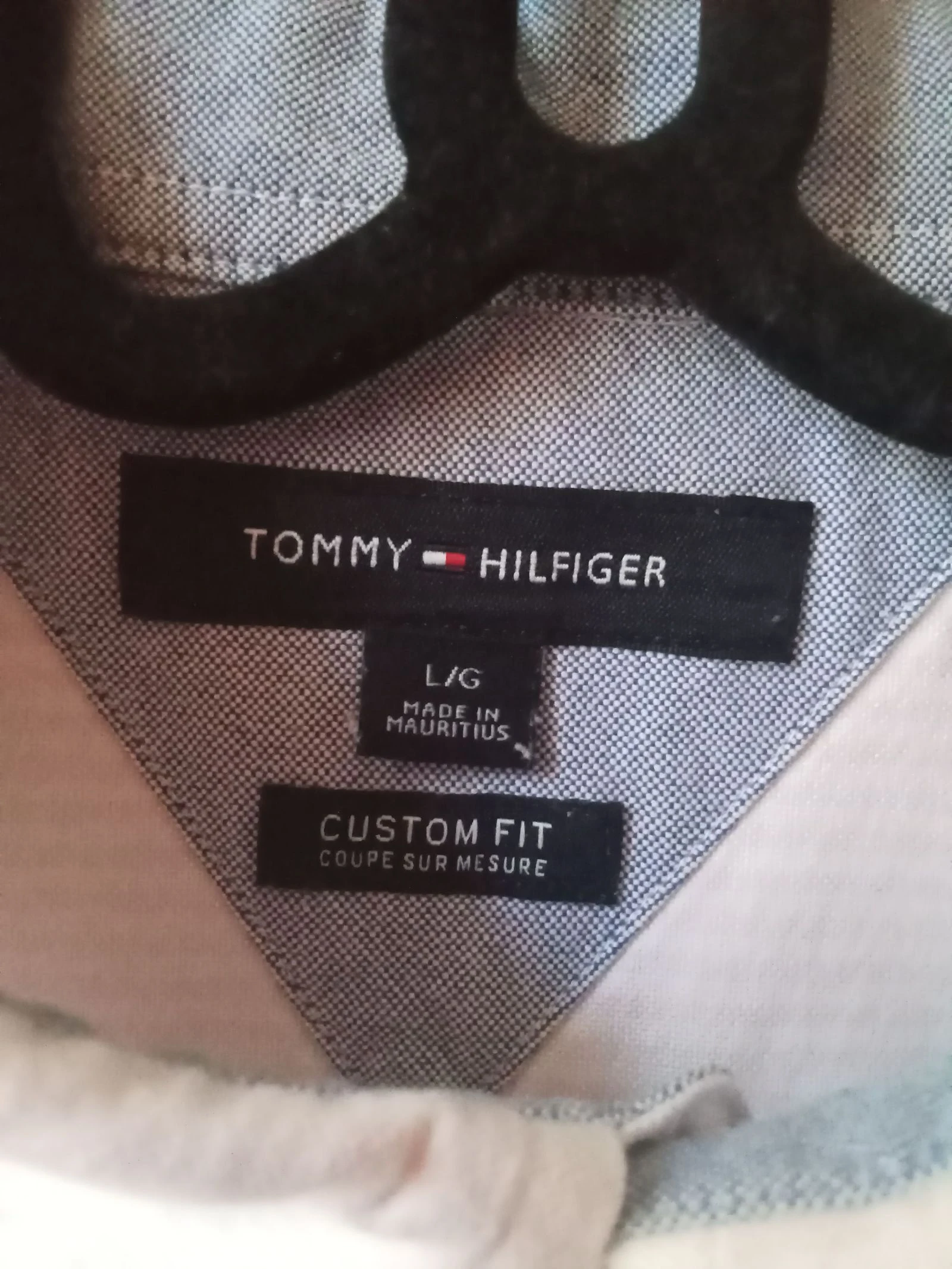 Camisa masculina listras brancas e rosas Tommy Hilfiger tamanho G em ótimo estado 100% algodão | Inclui 4 botões de reposição – photo 13